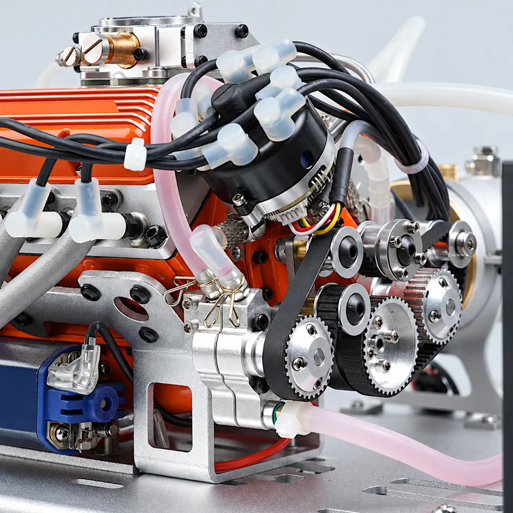Kit de Motor V8 de Mesa 1/6, 4 Tempos, 44cc, Refrigerado a Água, OHV, Gasolina, Modelo Small-Block — foto 21