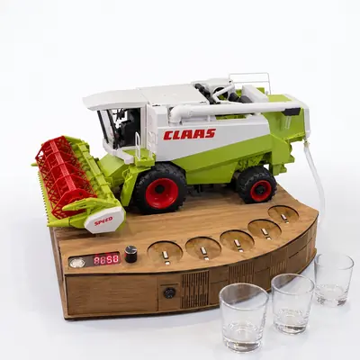 AgroBar™ – Dispenser de Bebidas Colheitadeira + Nome Personalizado