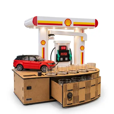 AutoBar™ – Dispenser de Bebidas Carro e Posto Personalizado